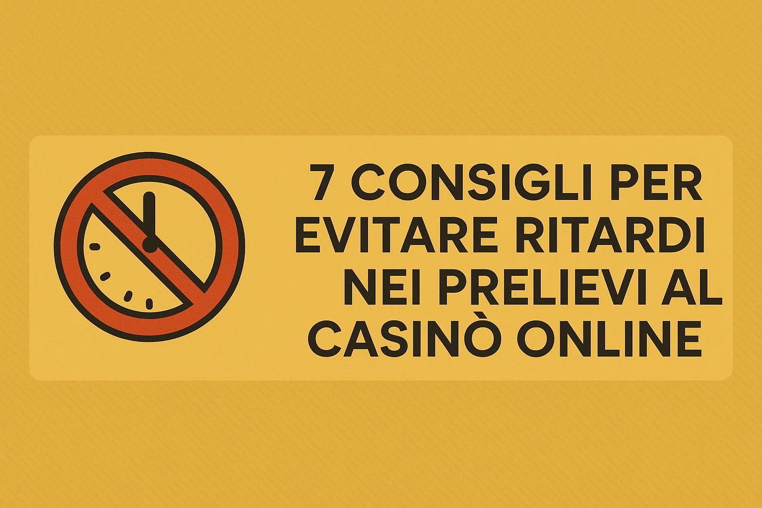 7 Consigli per Evitare Ritardi nei Prelievi al Casinò Online