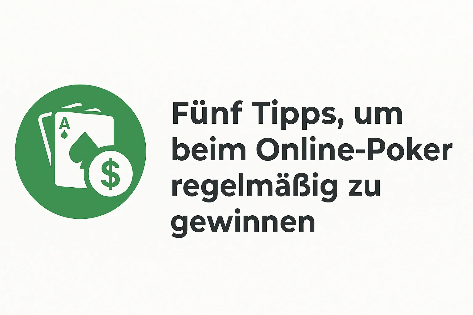 Fünf Tipps, um beim Online-Poker regelmäßig zu gewinnen